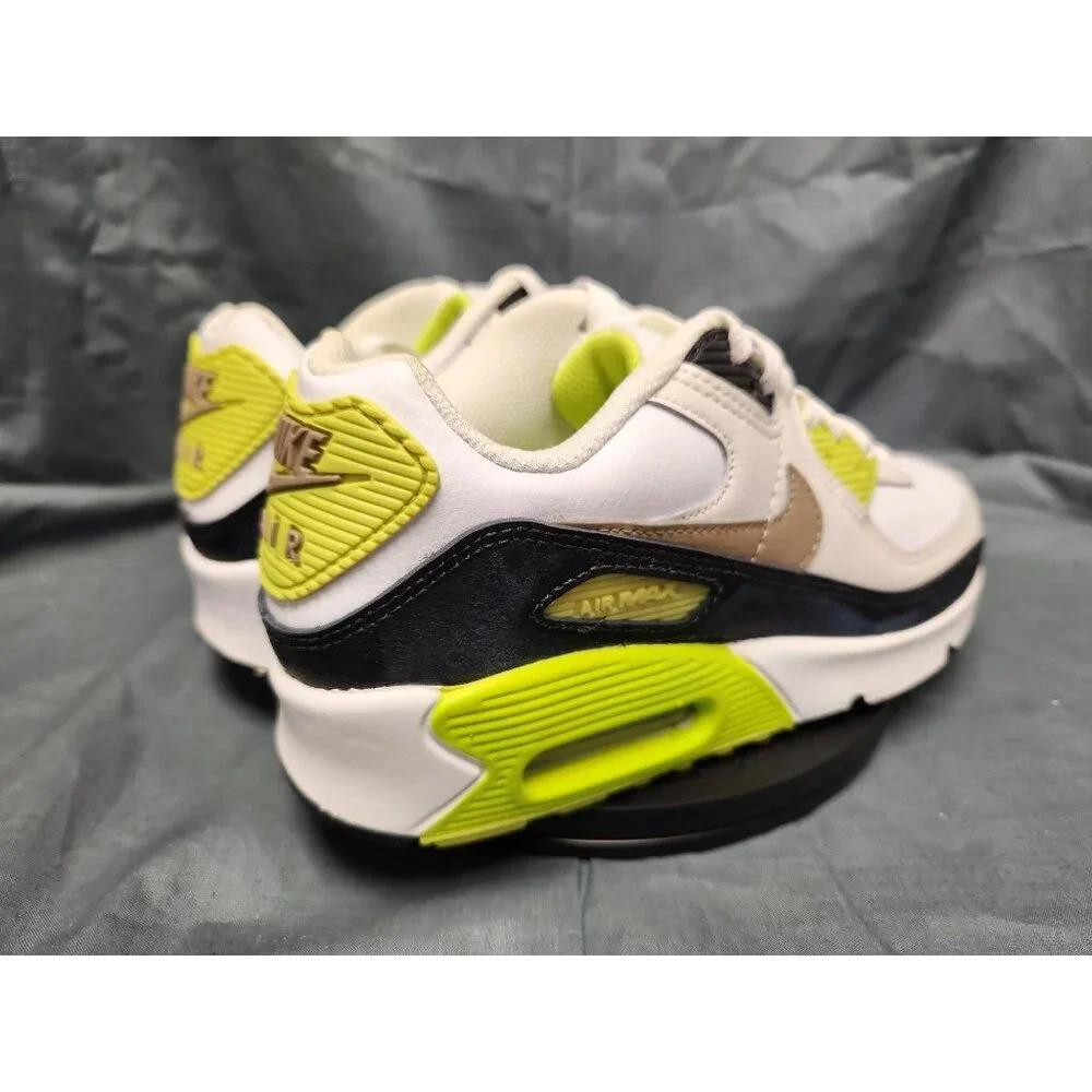Nike Boys Air Max 90 (GS) Sneakers White Khaki Cyber Size 6 DISPLAY MODEL! - Picture 8 of 12